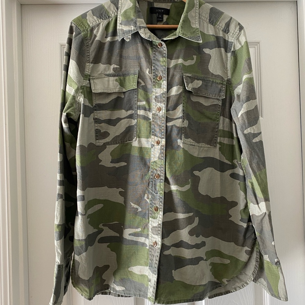 J. Crew Classic Camouflage Men's Button-Down Shirt